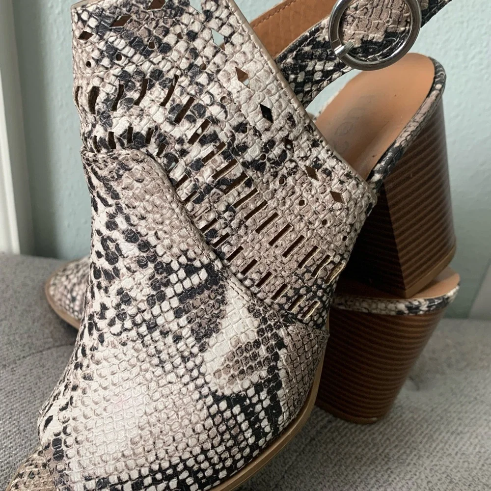 Snake Print Booties